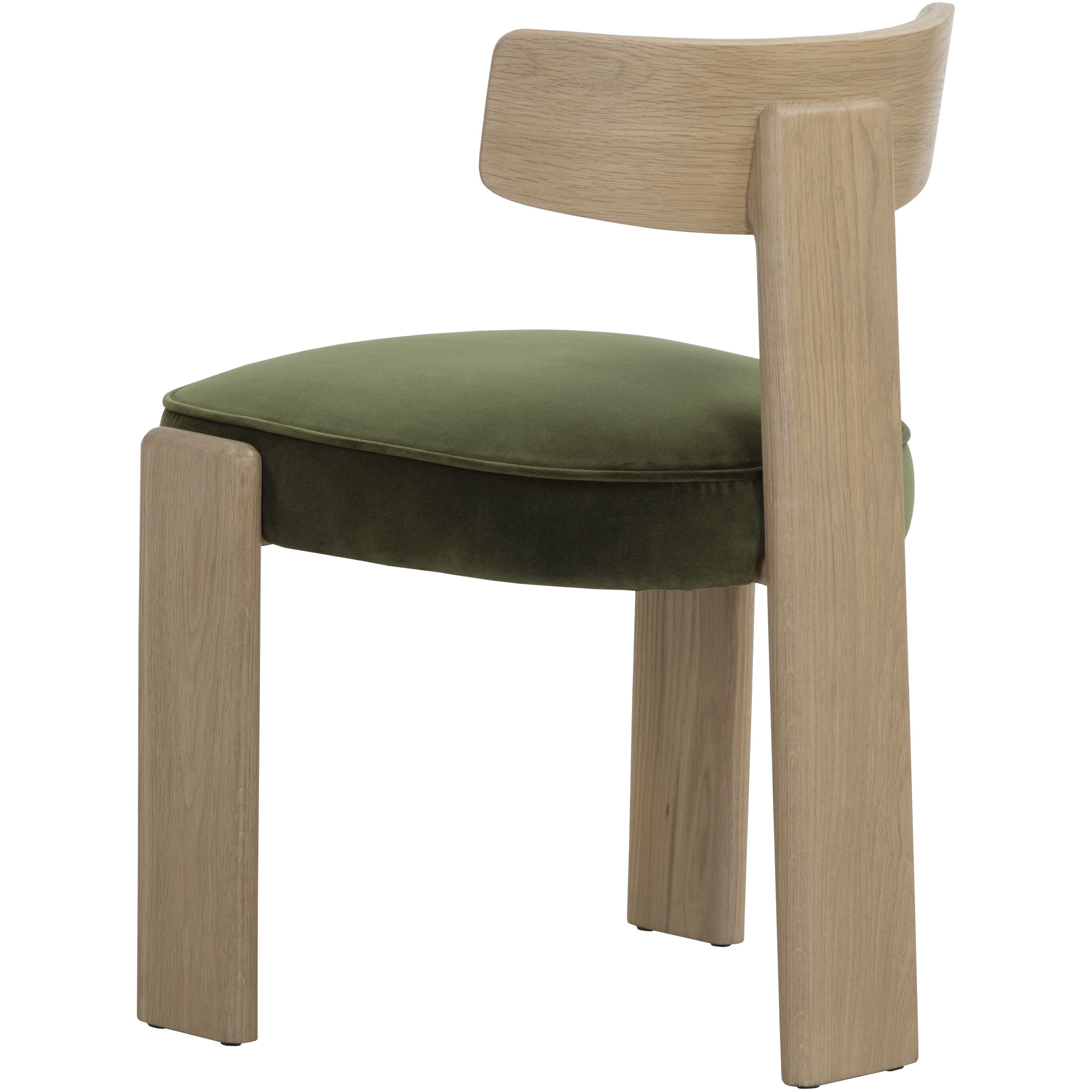 Horton Rustic Oak / Forest Green Dining Chair, Set Of 2